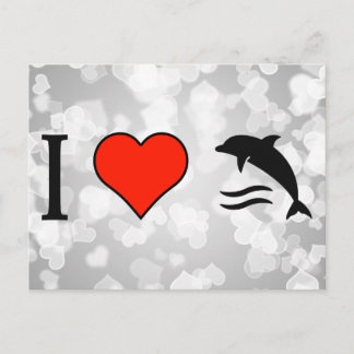 I Love Dolphins Postcard