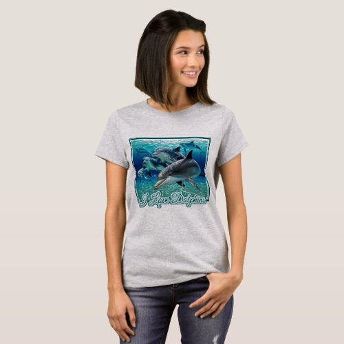 I Love Dolphins T_Shirt