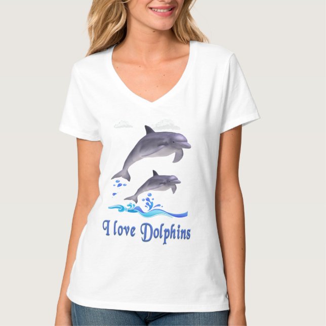 I love Dolphins T-Shirt (Front)