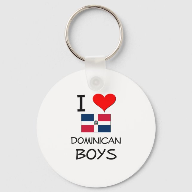 I Love Dominican Boys Keychain (Front)