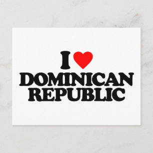 I LOVE DOMINICAN REPUBLIC POSTCARD