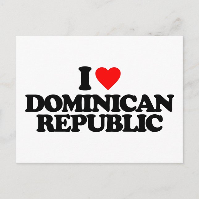 I LOVE DOMINICAN REPUBLIC POSTCARD (Front)