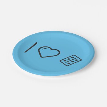 I Love Dominos Paper Plates by iLoveSuperStore at Zazzle