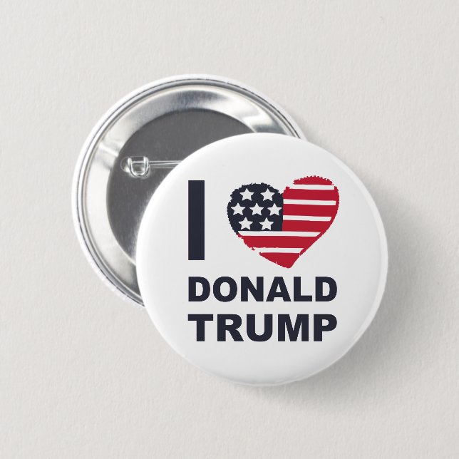 I Love Donald Trump Button (Front & Back)