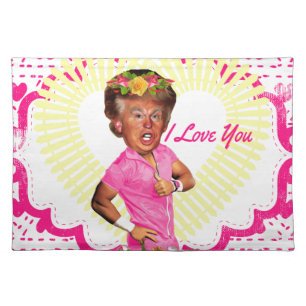 i love donald trump cloth placemat