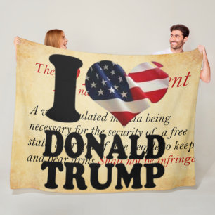 I LOVE DONALD TRUMP FLEECE BLANKET