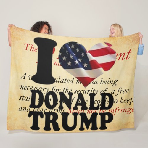 I LOVE DONALD TRUMP FLEECE BLANKET