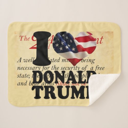 I LOVE DONALD TRUMP SHERPA BLANKET