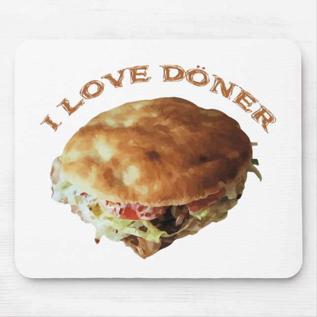 I Love Döner Mouse Pad (Front)