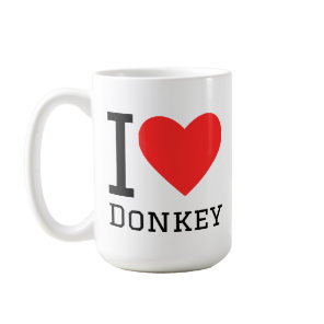 I love donkey coffee mug