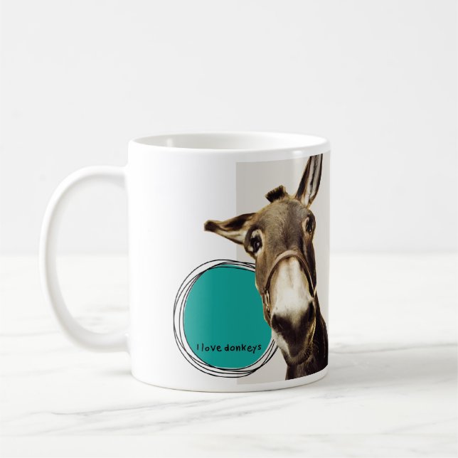 I love donkeys coffee mug (Left)