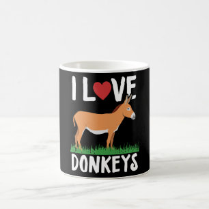 I Love Donkeys   Donkey Lover Gift Coffee Mug