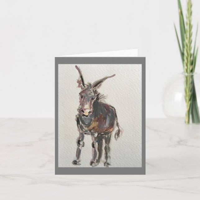 I love donkeys thank you card (Front)