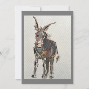 I love donkeys thank you card