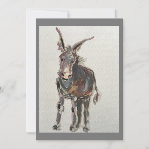 I love donkeys thank you card