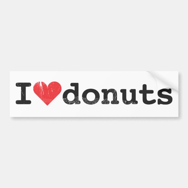 I love donuts Bumper Sticker (Front)