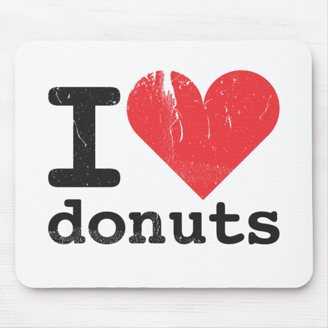 I love donuts Mousepad (Front)