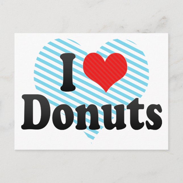 I Love Donuts Postcard (Front)