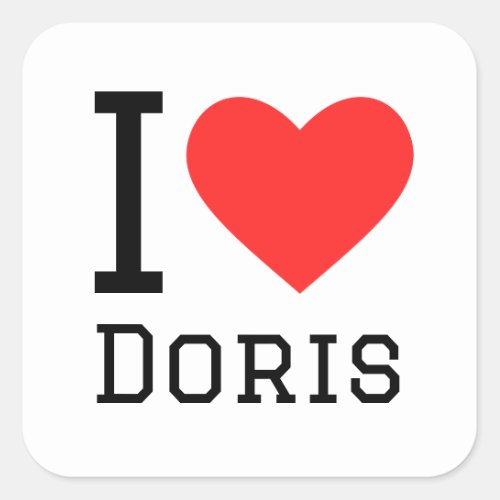 I love doris square sticker