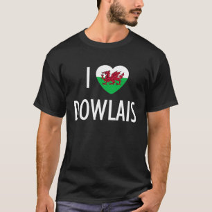 I Love Dowlais Wales Flag Heart Dragon Welsh T-Shirt