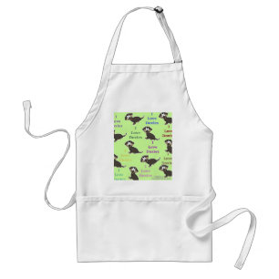I Love Doxies collage Adult Apron
