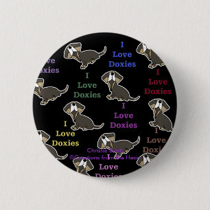 I Love Doxies collage Button