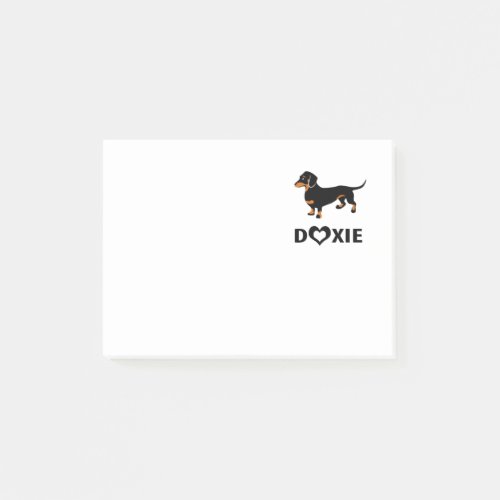 I Love Doxies _ Cute Black and Tan Dachshund Post_it Notes