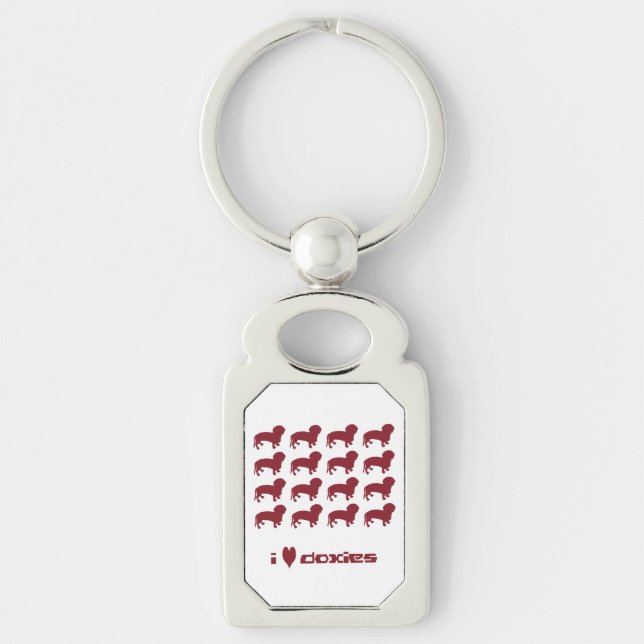 I Love Doxies Key-Chain Keychain (Front)