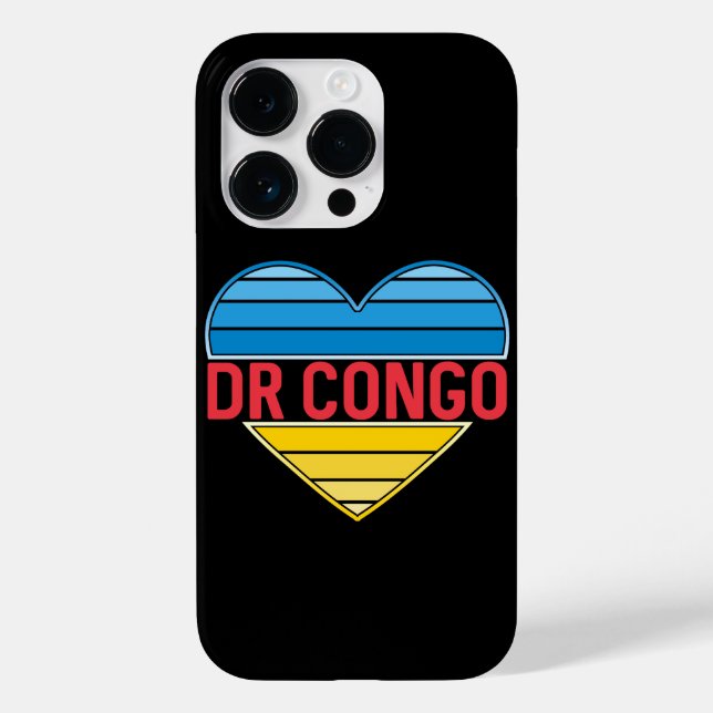 I Love DR Congo, Congo-Kinshasa Heart Case-Mate iPhone Case (Back)