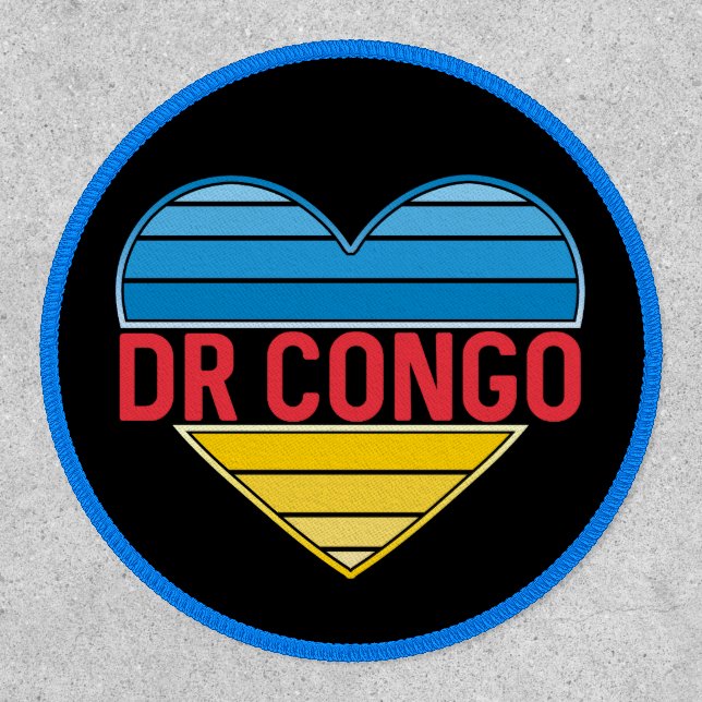 I Love DR Congo, Congo-Kinshasa Heart Patch (Front)