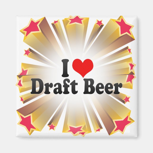 I Love Draft Beer Magnet (Front)