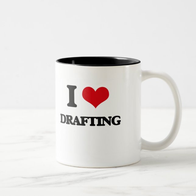 I love Drafting Two-Tone Coffee Mug (Right)