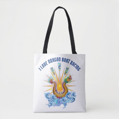 I love Dragon Boat Racing Logo Tote Bag