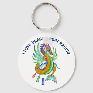 I love dragon boat racing with Gold Water Dragon Keychain
