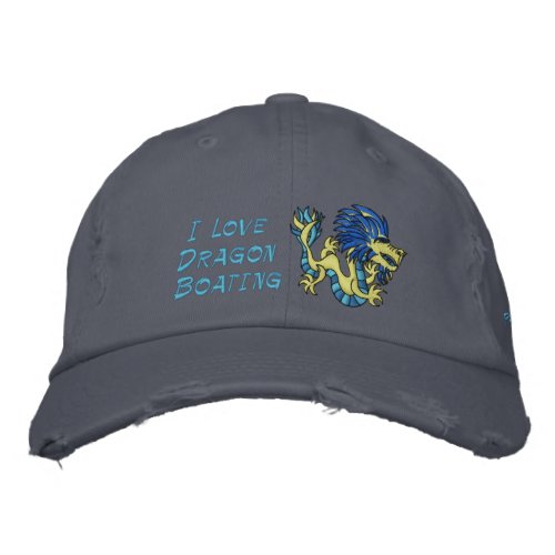 I Love  Dragon Boating Embroidered Baseball Cap
