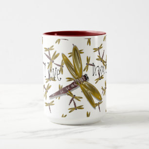 I love Dragonflies Digital and Graphics Art Mug