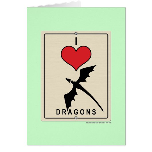 I Love Dragons Cards (Front)