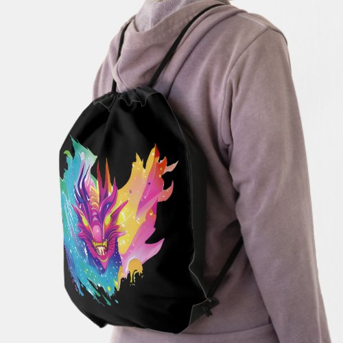 I Love Dragons Drawstring Bag