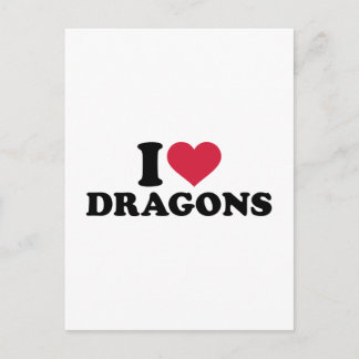 I love dragons postcard