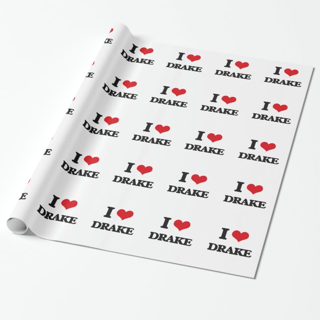 I Love Drake Wrapping Paper (Unrolled)