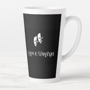 I Love Drama, Theater Masks, performing Artists Latte Mug