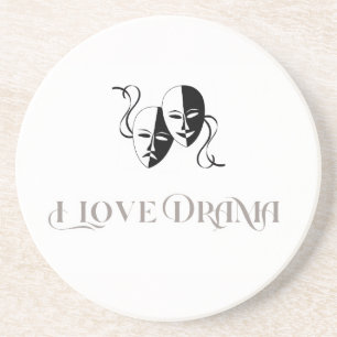 I Love Drama, Theater Masks Performing Arts Coaster