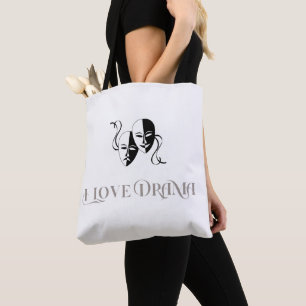 I Love Drama, Theater Masks Performing Arts Tote Bag