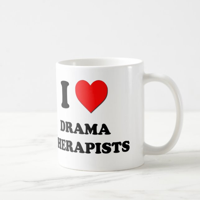I Love Drama Therapists Coffee Mug (Right)