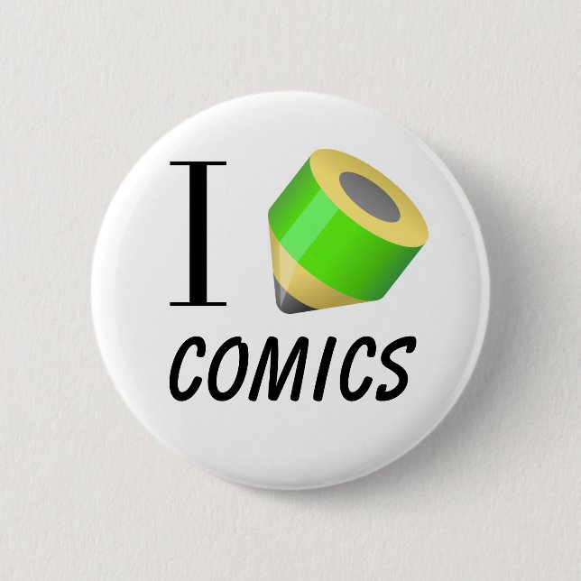 I love drawing “Comics” Button (Front)