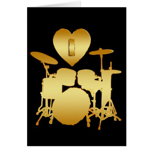 I LOVE DRUMS CARDS (Front)