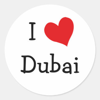 I Love Dubai Classic Round Sticker