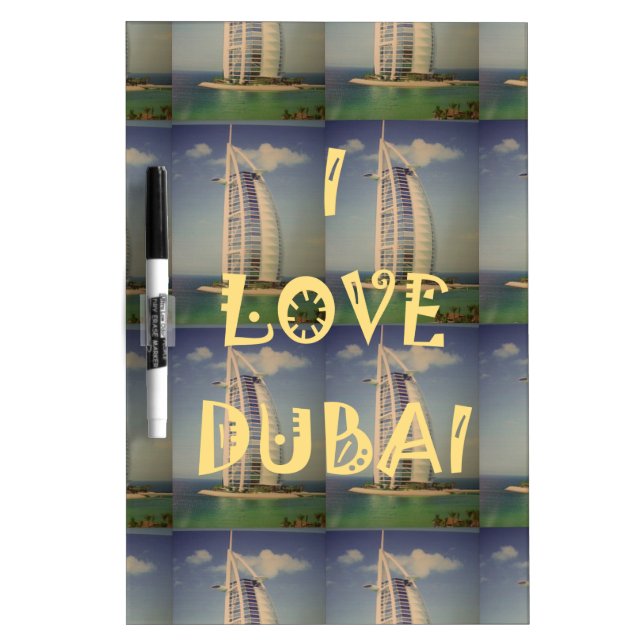 🇦🇪 I Love Dubai: Cute nice and lovely design Dry-Erase Board (Front)