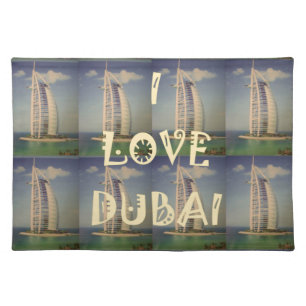 🇦🇪 I Love Dubai: Cute nice and lovely design Placemat