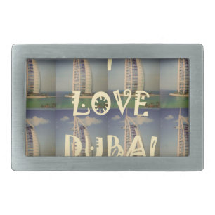 🇦🇪 I Love Dubai: Cute nice and lovely design Rectangular Belt Buckle